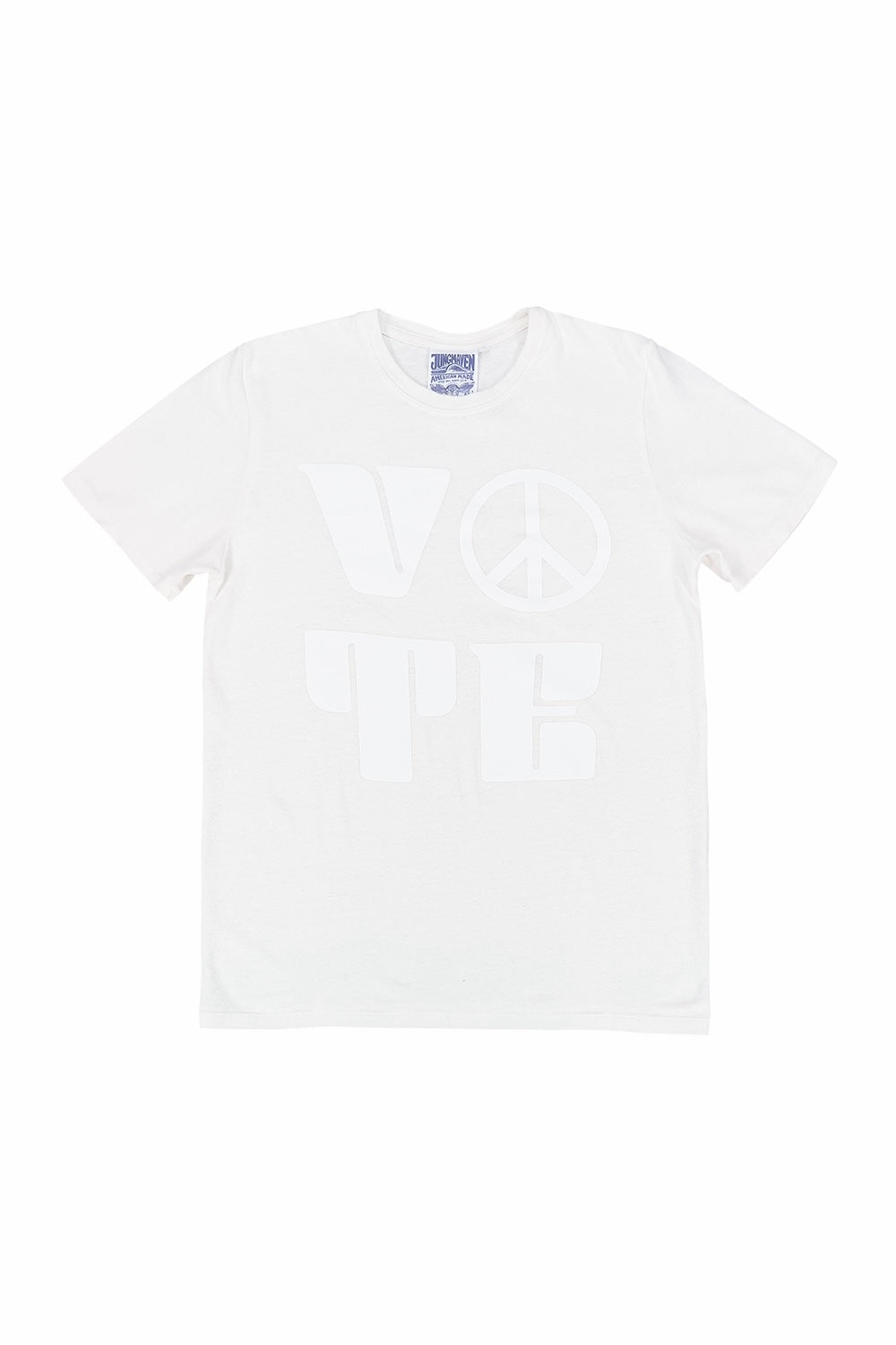 Vote Peace Baja Tee | Jungmaven Hemp Clothing & Accessories / Color:Washed White