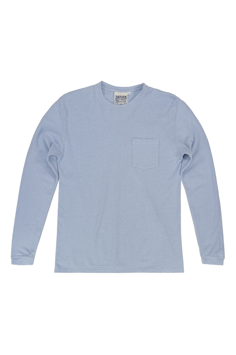 Baja Long Sleeve Pocket Tee | Jungmaven Hemp Clothing & Accessories / Color: Coastal Blue