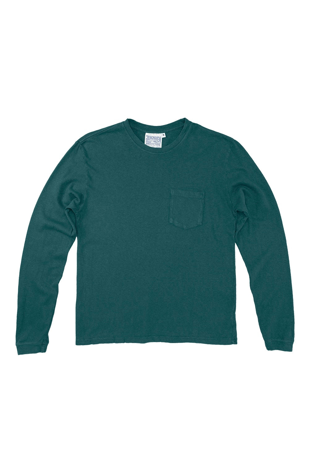 Baja Long Sleeve Pocket Tee | Jungmaven Hemp Clothing & Accessories / Color: Deep Teal