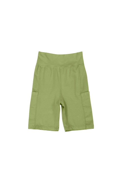 Bike Short with Pockets - Sale Colors | Jungmaven Hemp Clothing & Accessories / Color: Dark Matcha