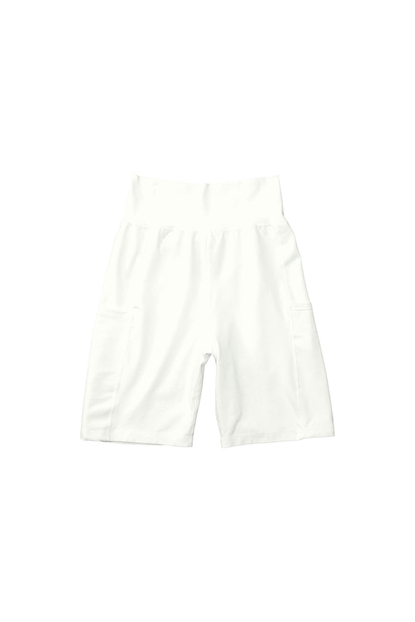 Bike Short with Pockets | Jungmaven Hemp Clothing & Accessories / Color: Washed White