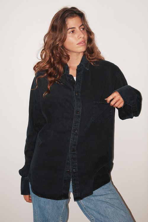 Denim Catalina Button Down Shirt | Jungmaven Hemp Clothing & Accessories / Color: