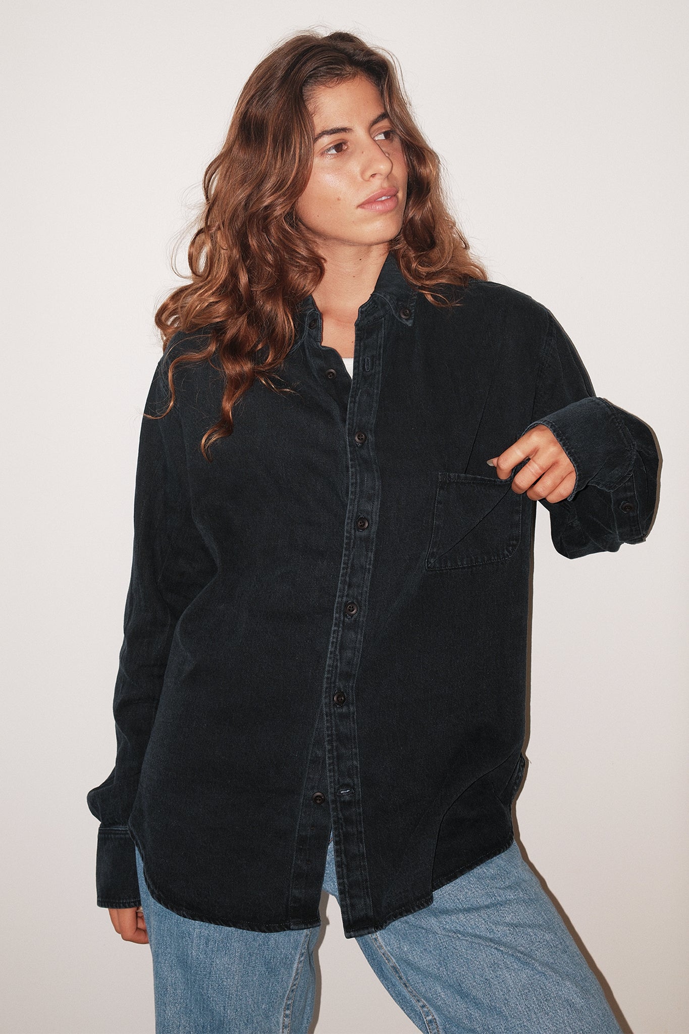 Denim Catalina Button Down Shirt | Jungmaven Hemp Clothing & Accessories / Color: