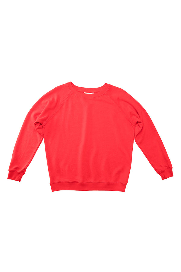 Bonfire Raglan Sweatshirt | Jungmaven Hemp Clothing & Accessories / Color: Poppy Red