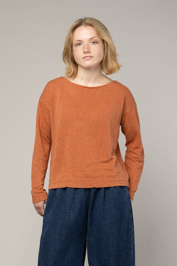 Breton Long Sleeve Tee | Jungmaven Hemp Clothing & Accessories / model_desc: Abby is 5’5” wearing XS
