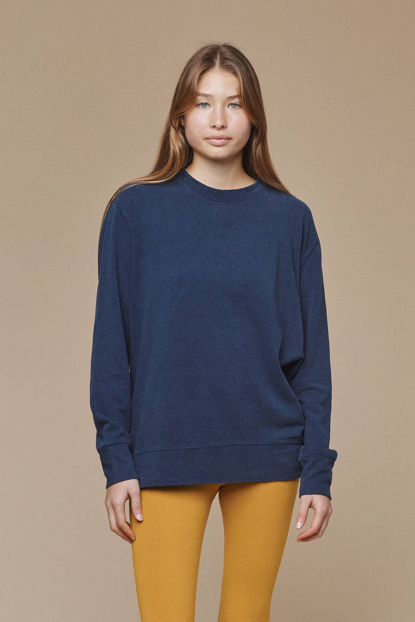 California Pullover | Jungmaven Hemp Clothing & Accessories / model_desc: Katriel is 5’9” wearing XS