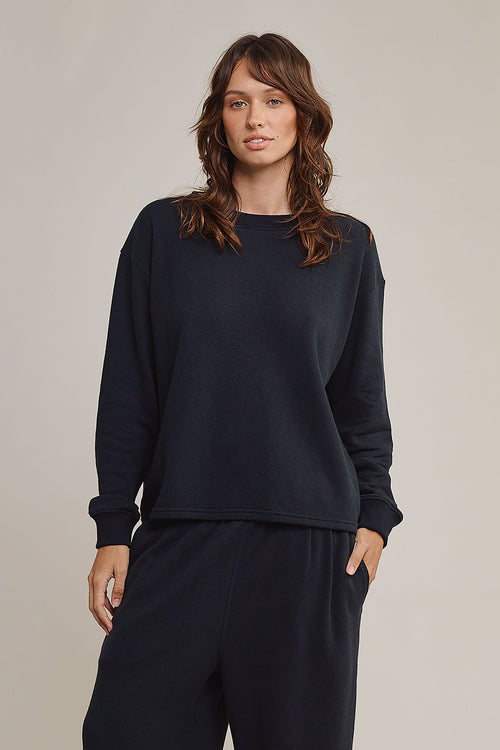 Campfire Fleece Sweatshirt | Jungmaven Hemp Clothing & Accessories / model_desc: Tatchi is 5’9” wearing S
