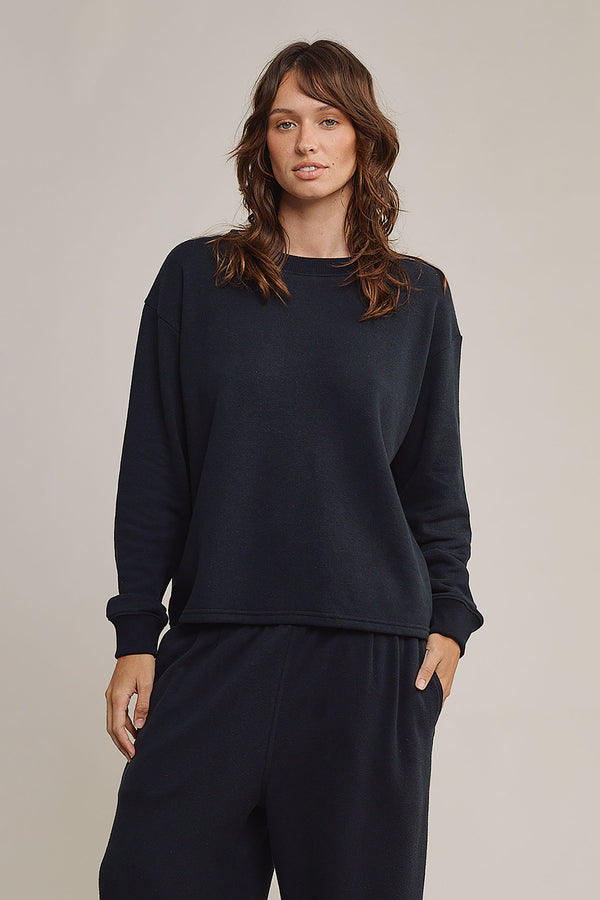 Campfire Fleece Sweatshirt | Jungmaven Hemp Clothing & Accessories / model_desc: Tatchi is 5’9” wearing S