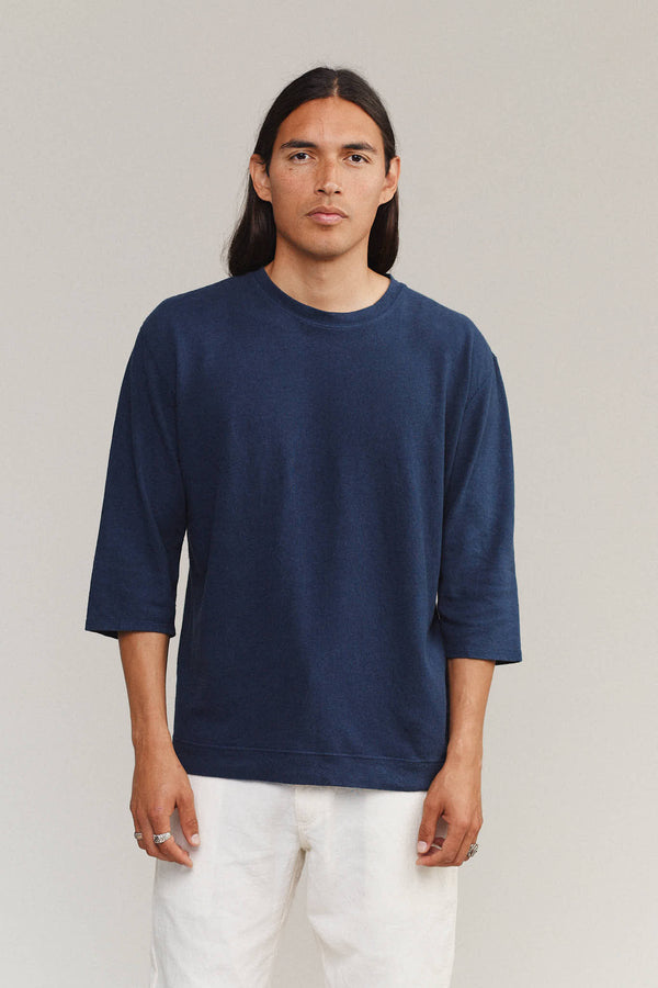 Cardiff 3/4 Sleeve Tee | Jungmaven Hemp Clothing & Accessories / model_desc: Fabian 6’0” wearing size L