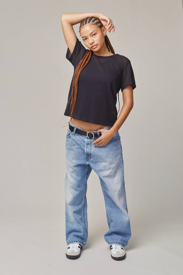 Carmen Mesh Cropped Tee | Jungmaven Hemp Clothing & Accessories / Color: