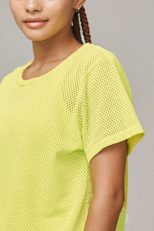 Carmen Mesh Cropped Tee - Sale Colors | Jungmaven Hemp Clothing & Accessories / Color: