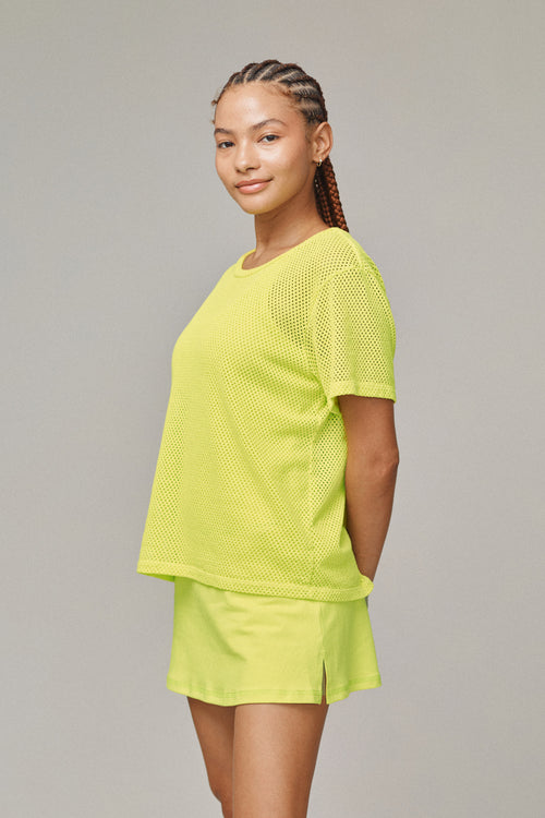 Carmen Mesh Cropped Tee - Sale Colors | Jungmaven Hemp Clothing & Accessories / Color: