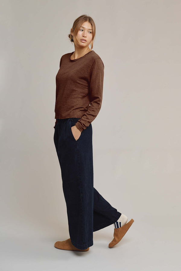 Cropped Bishop Long Sleeve Tee | Jungmaven Hemp Clothing & Accessories / Color: