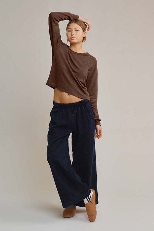 Cropped Bishop Long Sleeve Tee | Jungmaven Hemp Clothing & Accessories / Color: