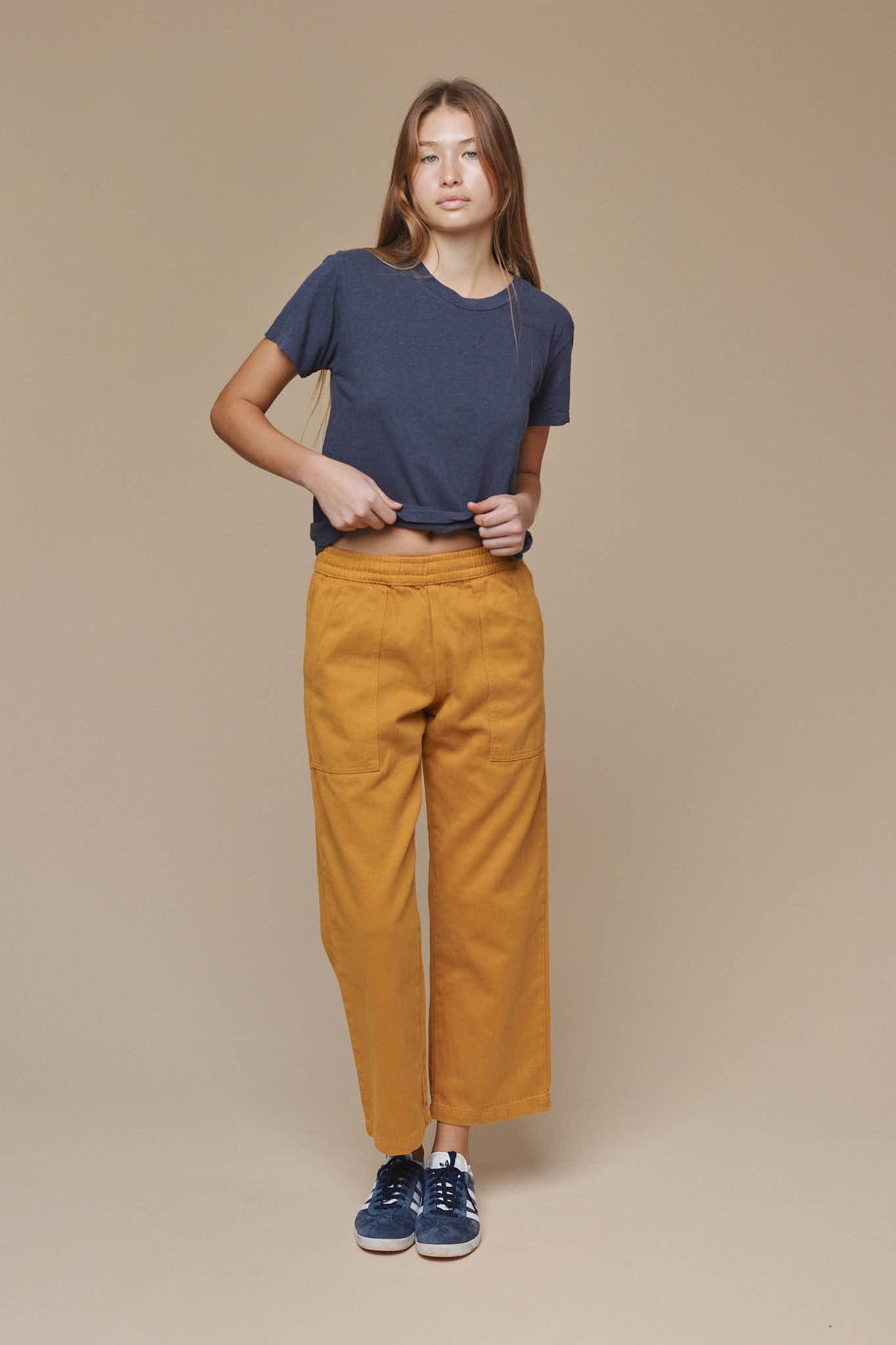 ZW COLLECTION STRAIGHT LEG PANTS - Brown