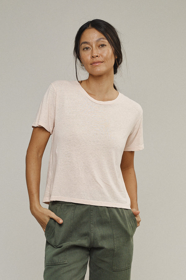 Cropped Lorel Tee | Jungmaven Hemp Clothing & Accessories / model_desc: Tamiko is 5’8” wearing S