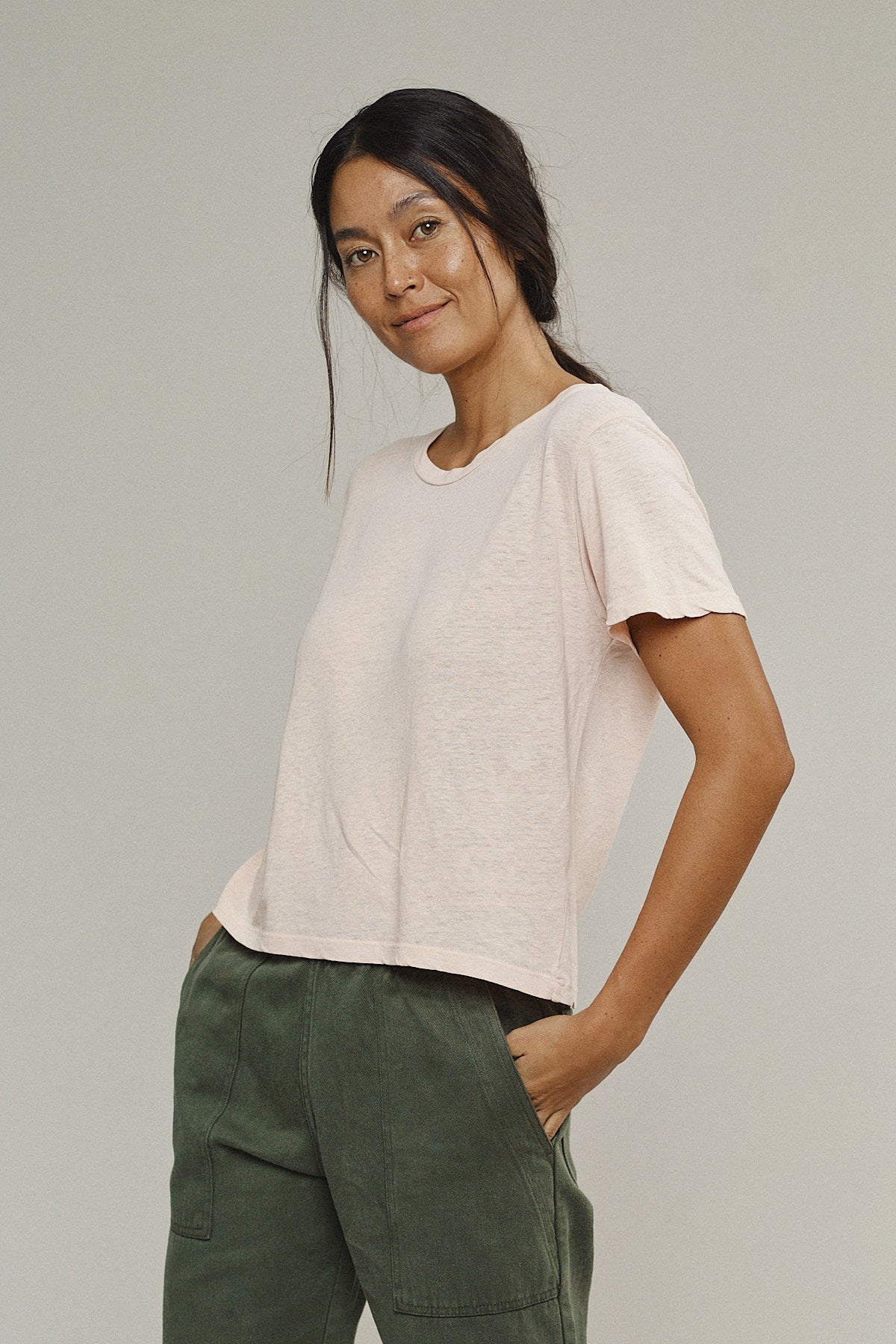 Cropped Lorel Tee | Jungmaven Hemp Clothing & Accessories / Color: