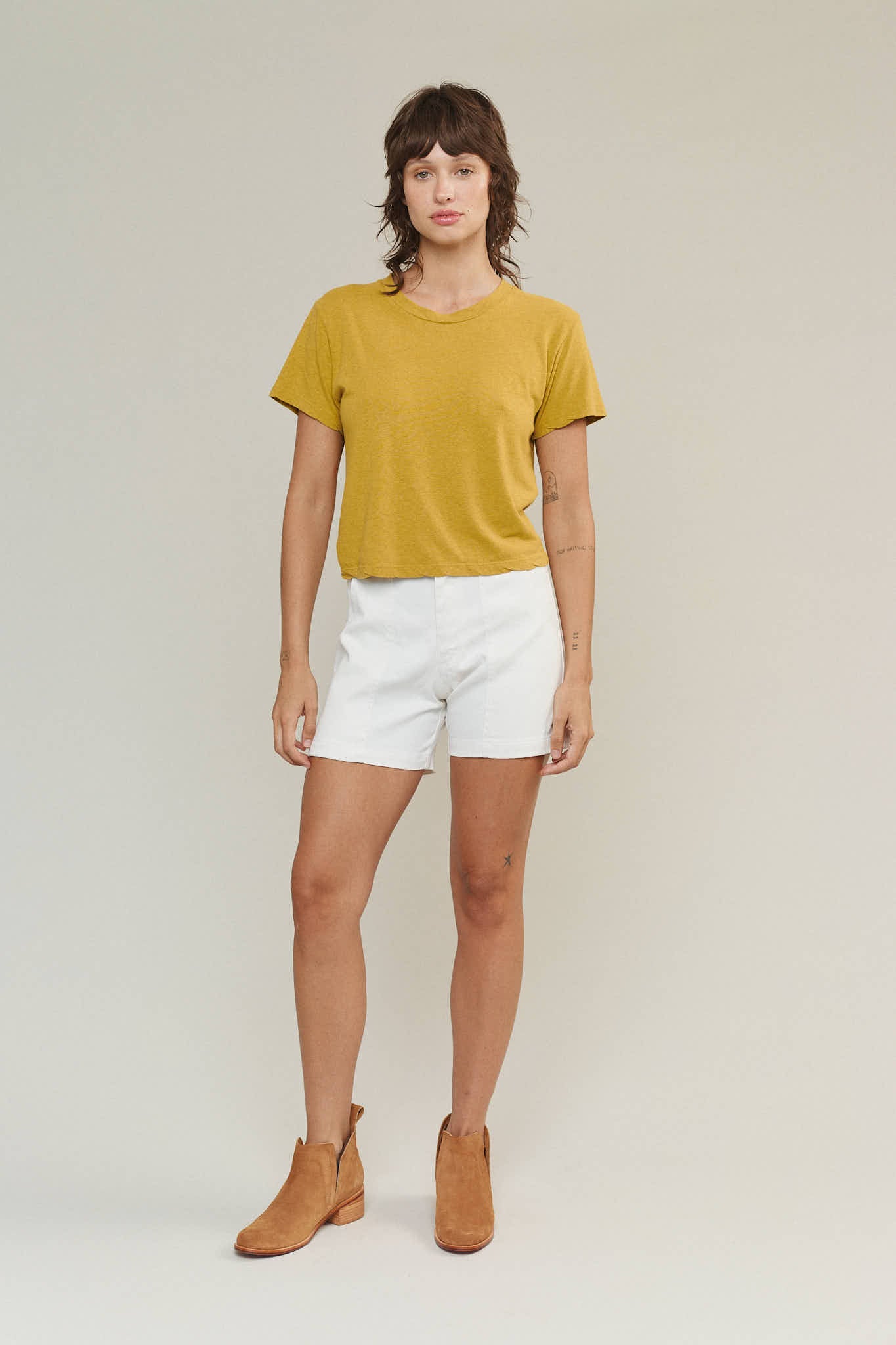 Cropped Lorel Tee | Jungmaven Hemp Clothing & Accessories / Color: