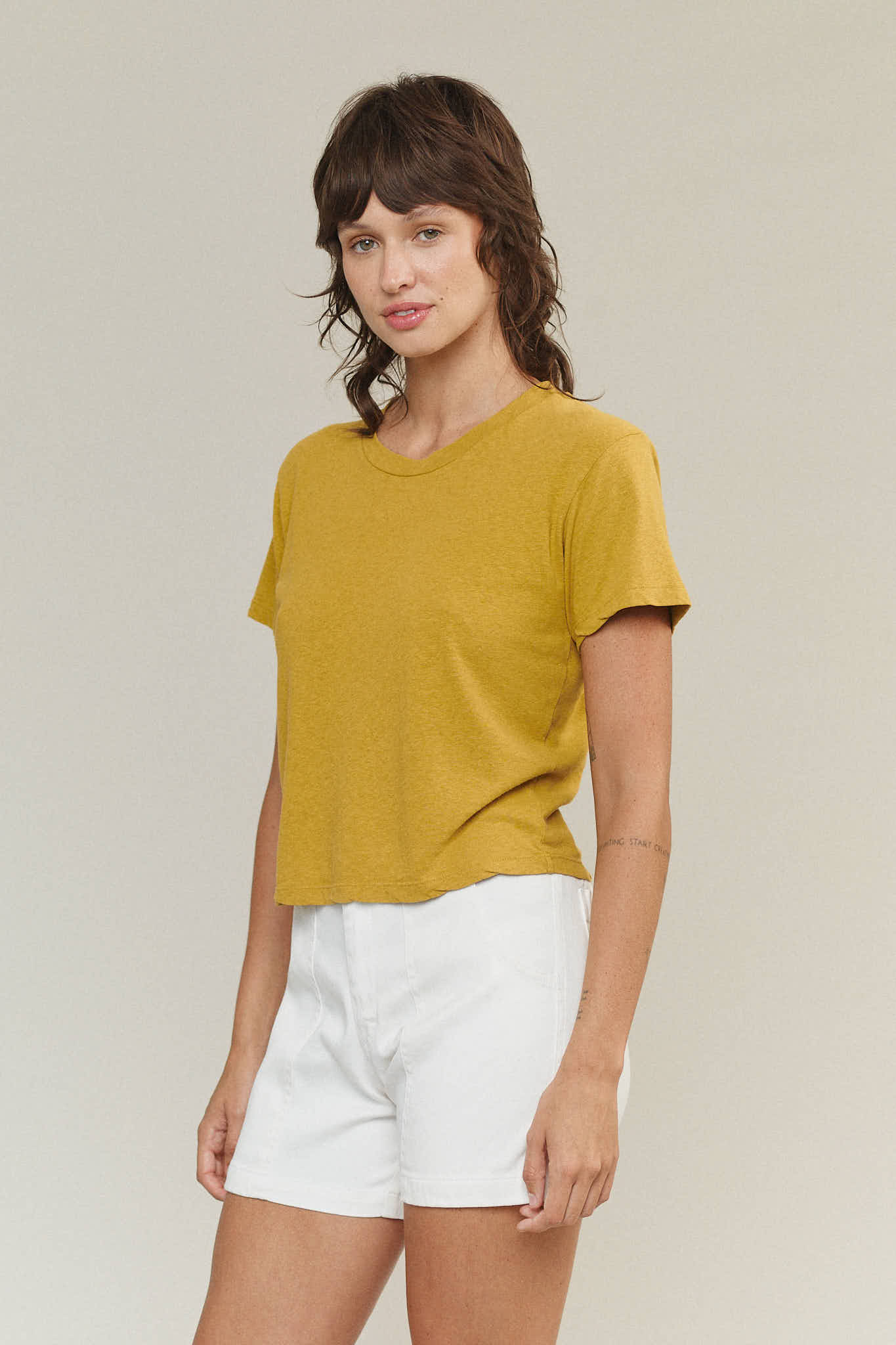 Cropped Lorel Tee | Jungmaven Hemp Clothing & Accessories / Color: