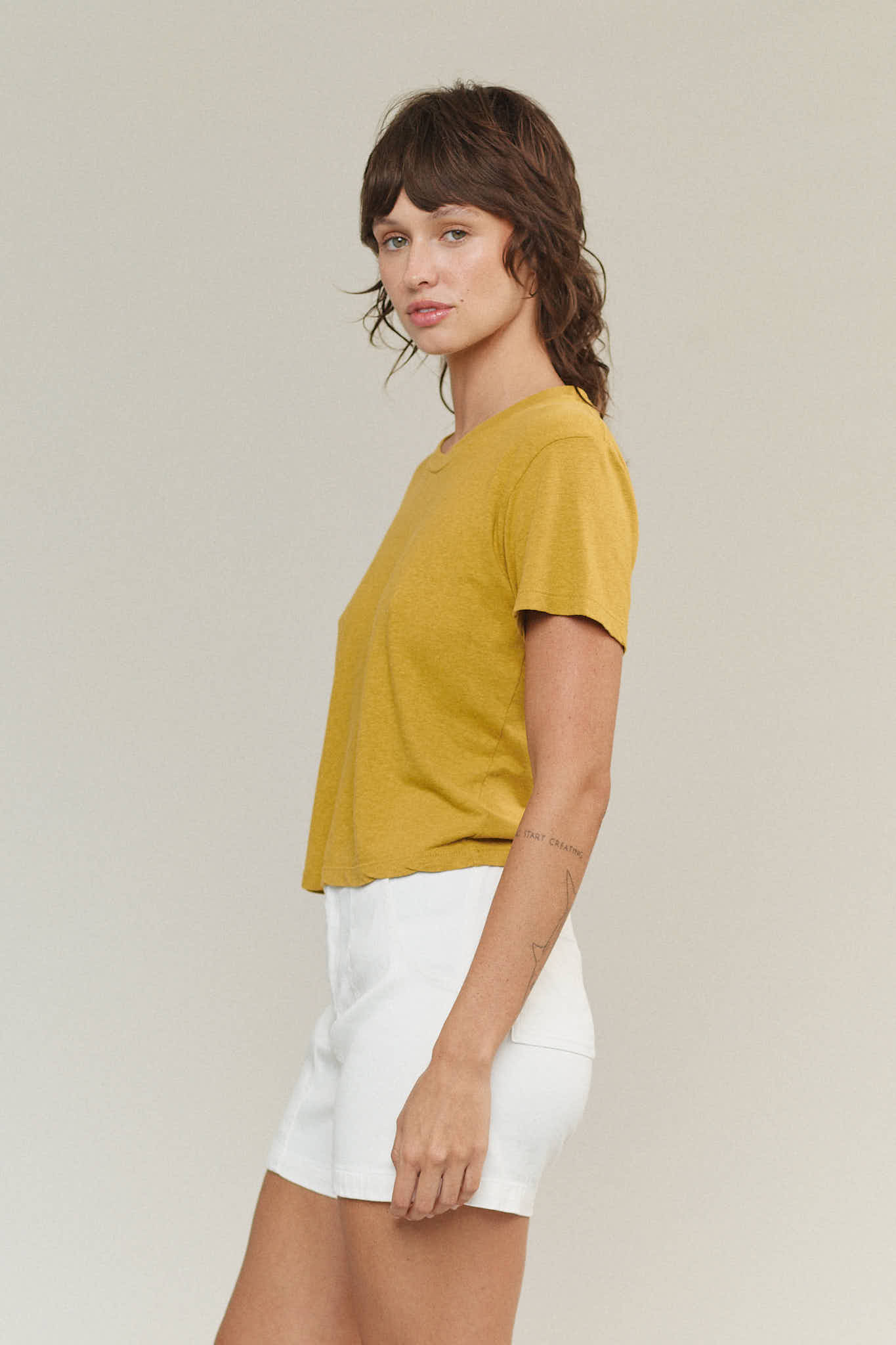 Cropped Lorel Tee | Jungmaven Hemp Clothing & Accessories / Color: