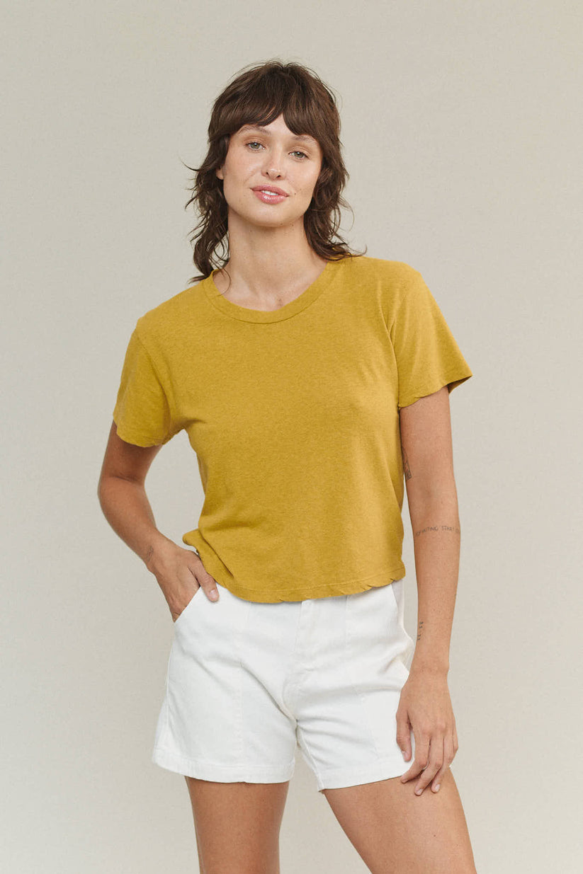 Agave Green Cropped Lorel Tee