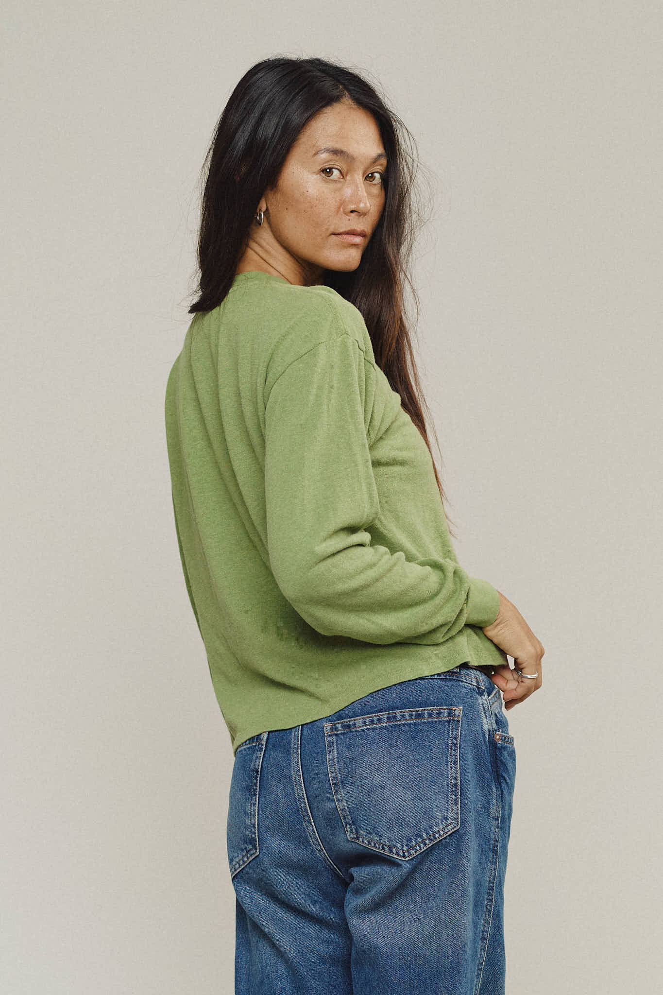Cropped Long Sleeve Tee | Jungmaven Hemp Clothing & Accessories