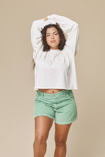 Cropped Long Sleeve Tee | Jungmaven Hemp Clothing & Accessories / Color:
