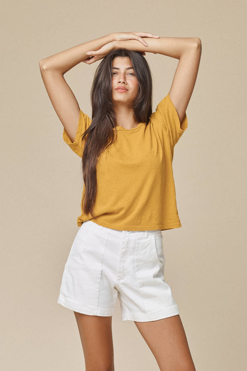 Venice Short | Jungmaven Hemp Clothing & Accessories / model_desc: Meeya is 5’6” wearing XS