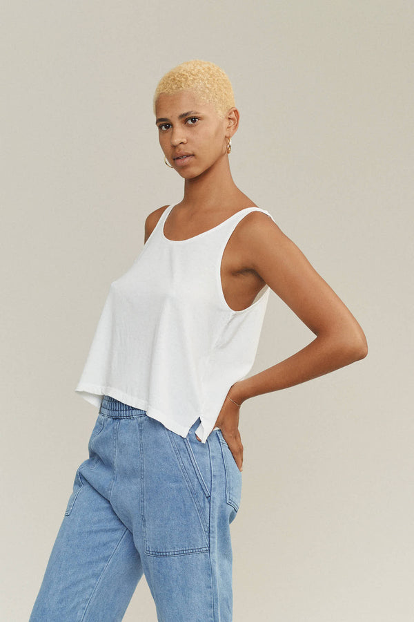 Cropped Tank | Jungmaven Hemp Clothing & Accessories / model_desc: Naya is 5’9” wearing XS