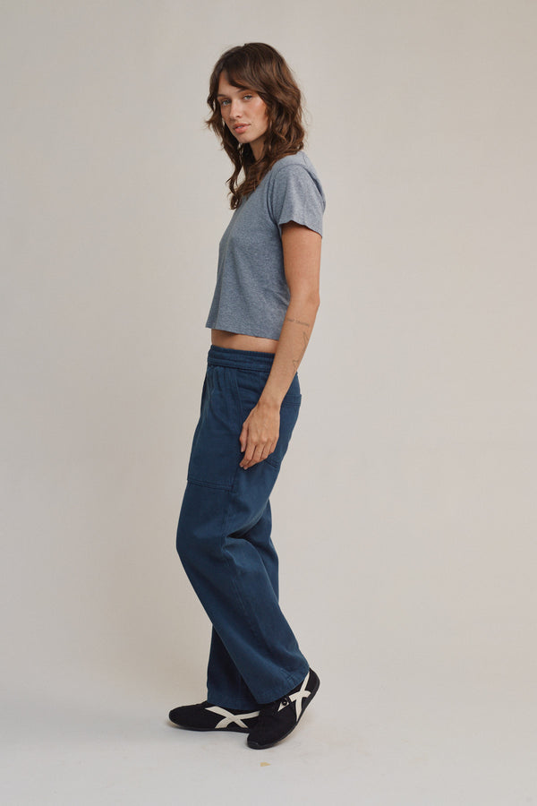 Heathered Cropped Lorel Tee | Jungmaven Hemp Clothing & Accessories / Color: