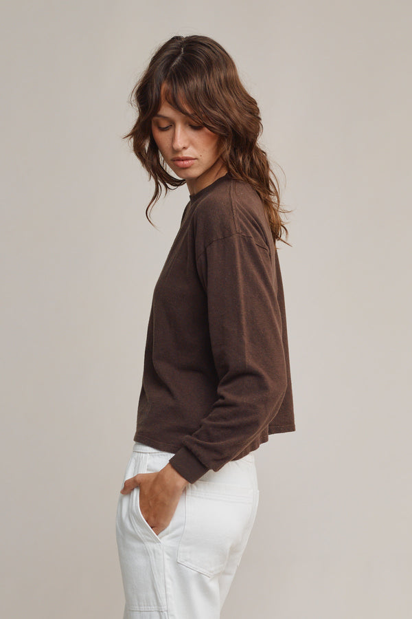 Cropped Long Sleeve Tee | Jungmaven Hemp Clothing & Accessories / Color: