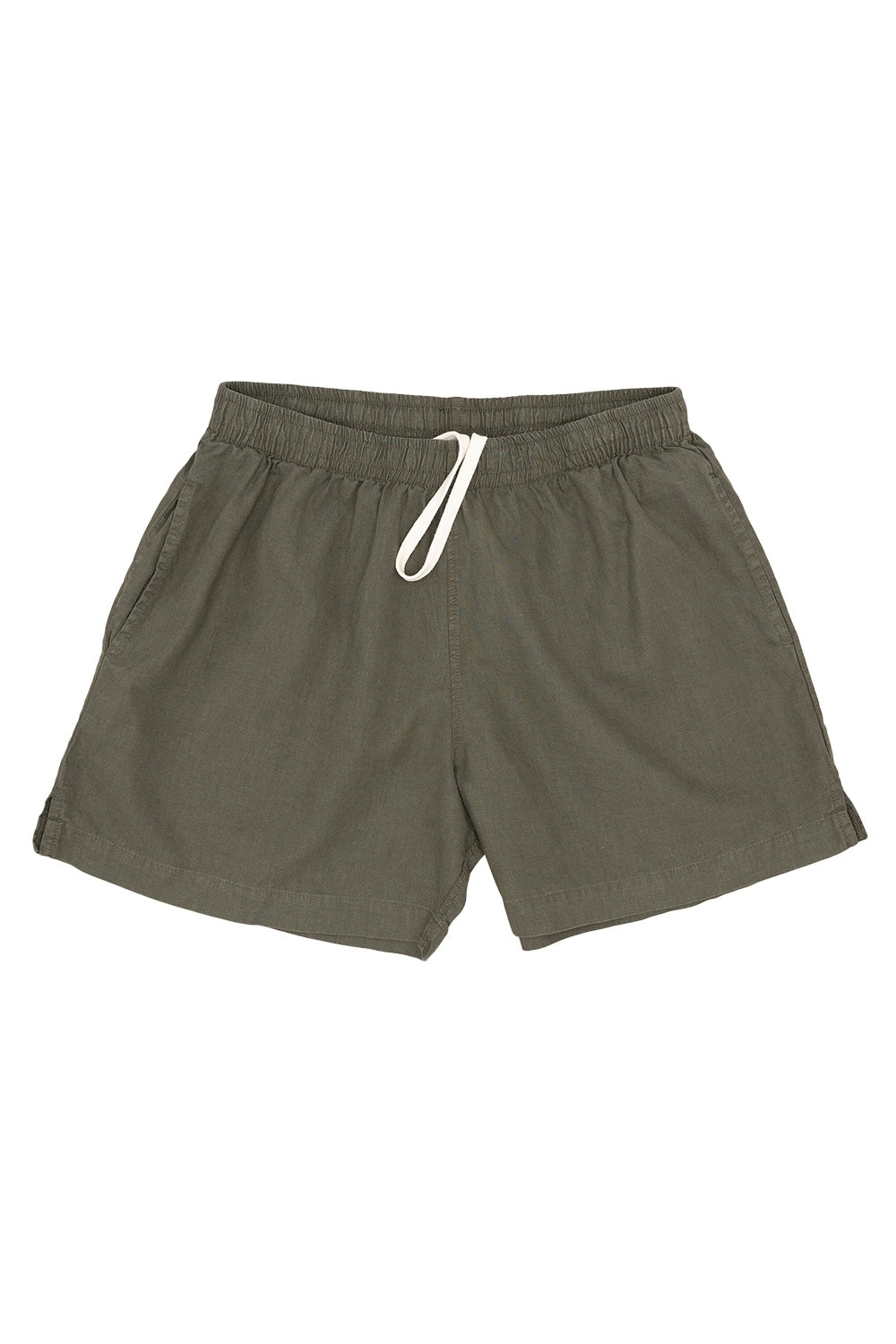 24ＳS FA Short Olive Cotton Hemp Satin Cabana Short | Jungmaven Hemp Clothing & Accessories - USA Made
