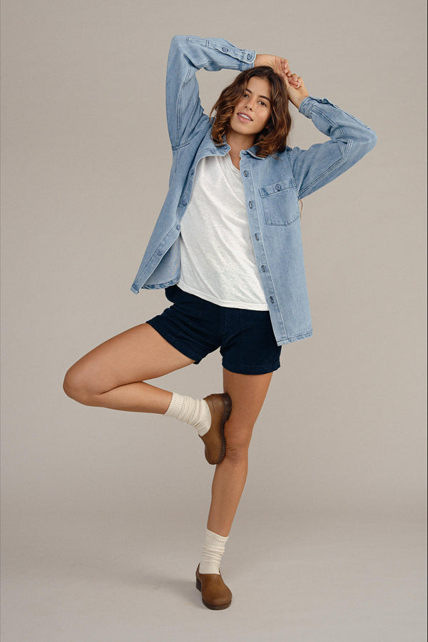 Cabuya Cord Short | Jungmaven Hemp Clothing & Accessories / model_desc: Nadia is 5’7” wearing XS