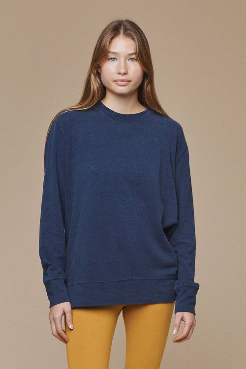 California Pullover | Jungmaven Hemp Clothing & Accessories / model_desc: Katriel is 5’9” wearing XS
