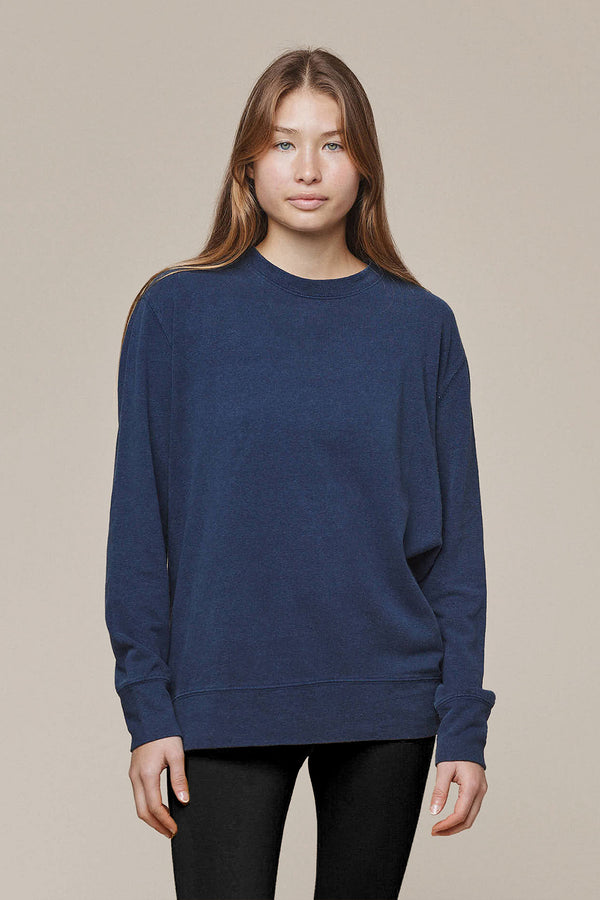 California Pullover | Jungmaven Hemp Clothing & Accessories / model_desc: Katriel is 5’9” wearing XS