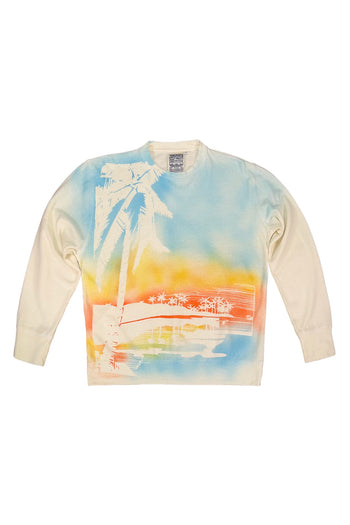 Palms California Pullover | Jungmaven Hemp Clothing & Accessories / Color: Washed White