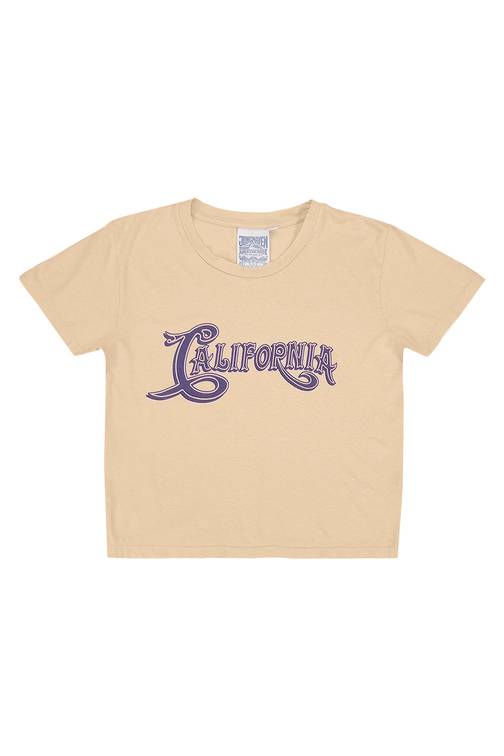 California Cropped Ojai Tee | Jungmaven Hemp Clothing & Accessories / Color:Oat Milk