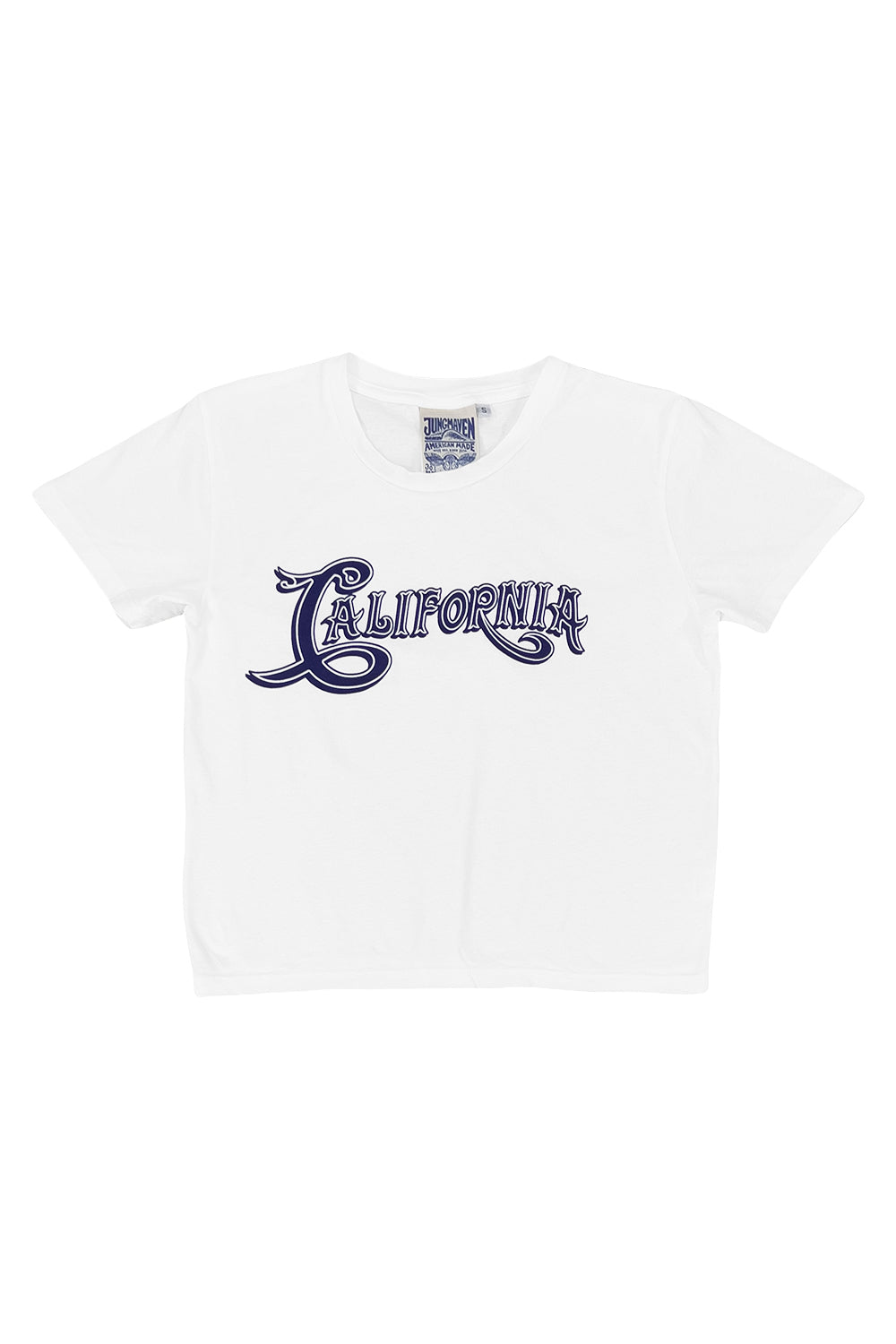xCalifornia Cropped Ojai Tee - Sale Colors | Jungmaven Hemp Clothing & Accessories / Color:Washed White
