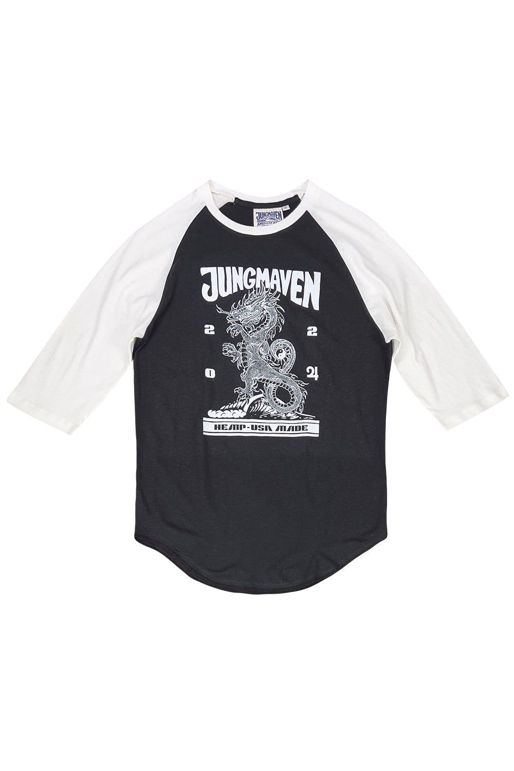 Dragon 3/4 Sleeve Raglan | Jungmaven Hemp Clothing