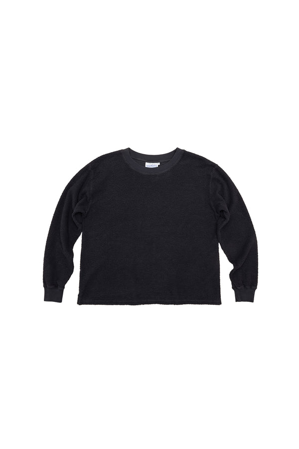 Campfire Sherpa Sweatshirt | Jungmaven Hemp Clothing & Accessories / Color: Black