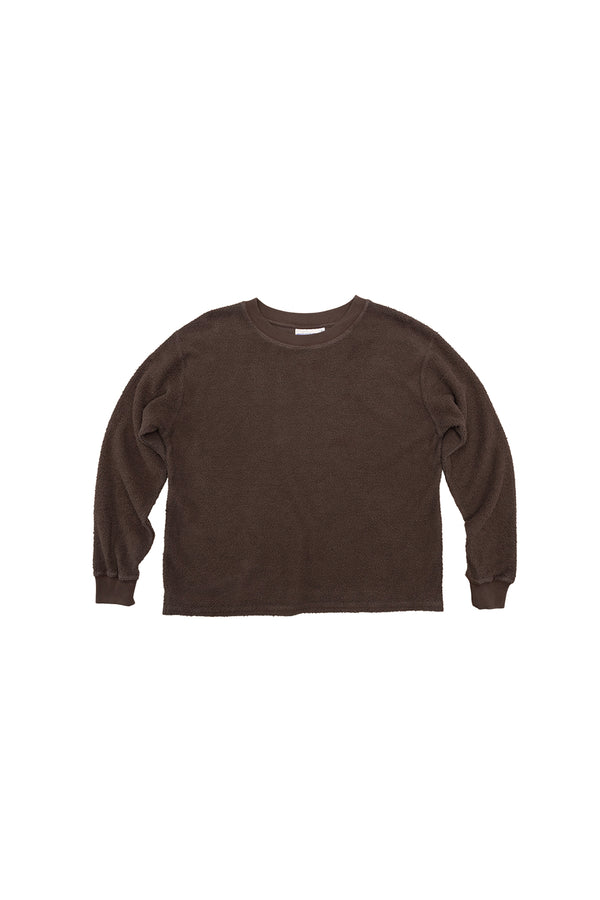 Campfire Sherpa Sweatshirt | Jungmaven Hemp Clothing & Accessories / Color: Coffee Bean