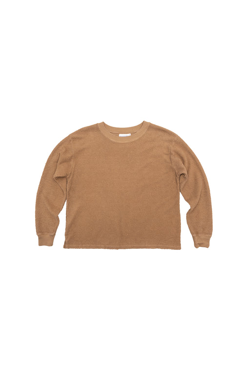 Campfire Sherpa Sweatshirt | Jungmaven Hemp Clothing & Accessories / Color: Coyote