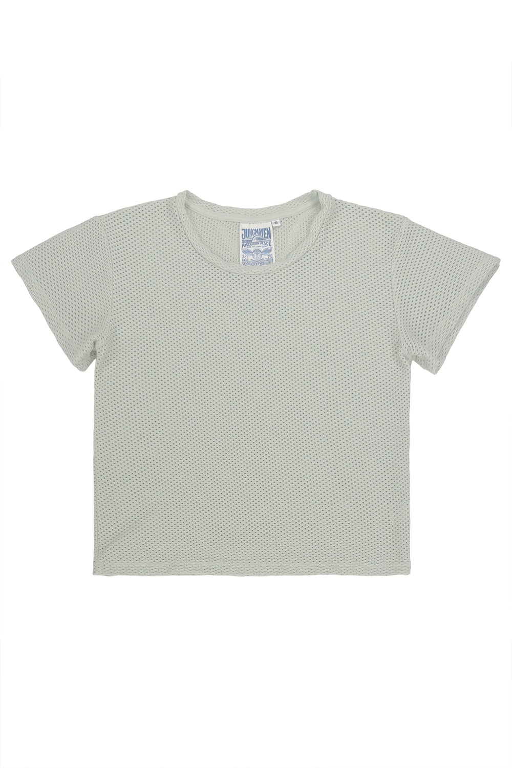 Carmen Mesh Cropped Tee | Jungmaven Hemp Clothing & Accessories / Color: Agave Green