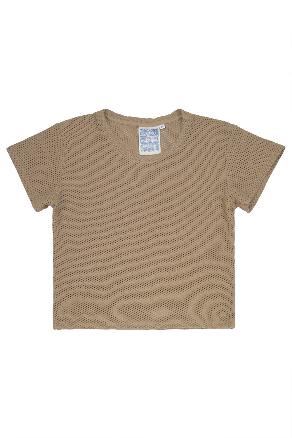 Carmen Mesh Cropped Tee | Jungmaven Hemp Clothing & Accessories / Color: Coyote 