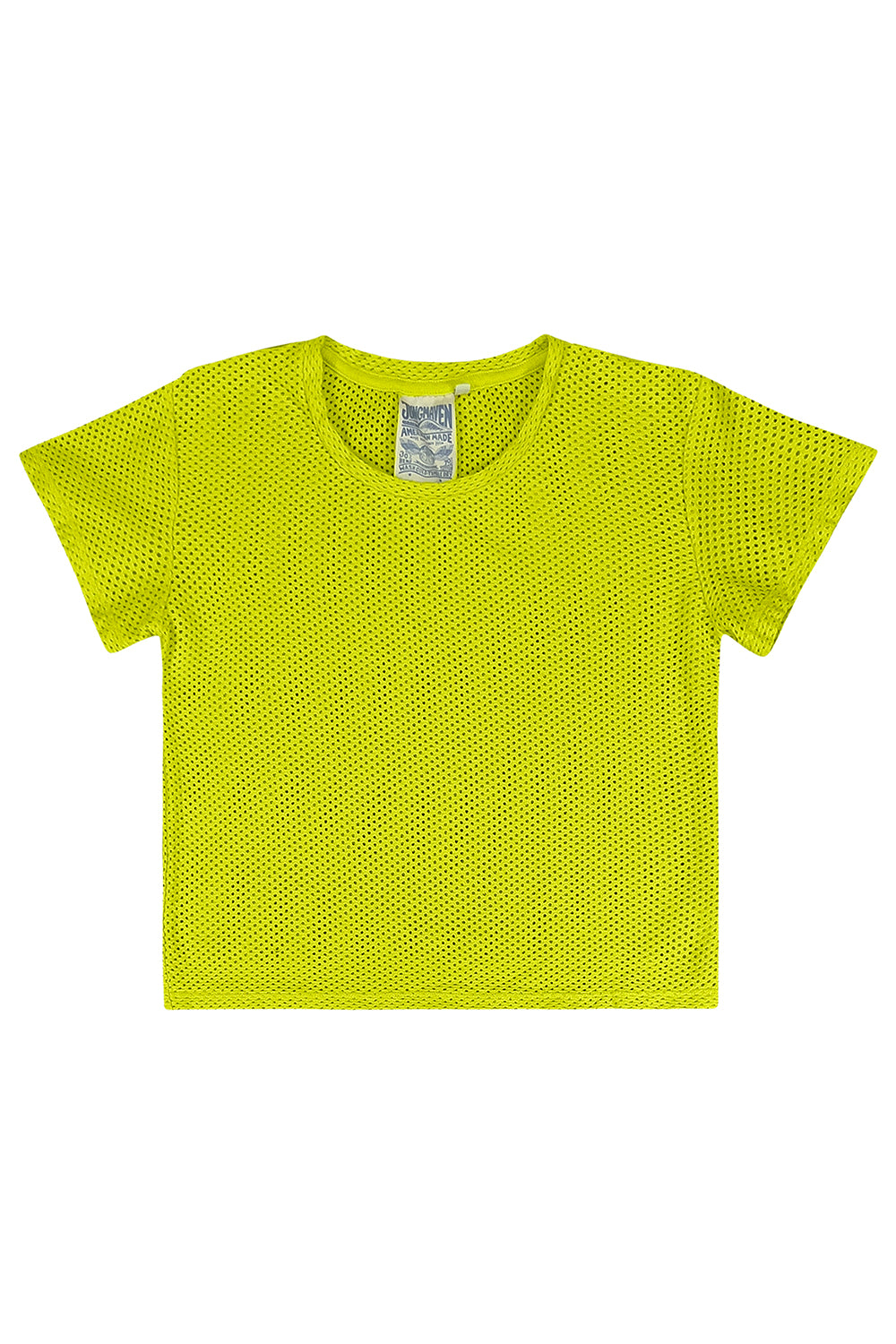 Carmen Mesh Cropped Tee - Sale Colors | Jungmaven Hemp Clothing & Accessories / Color: Limelight