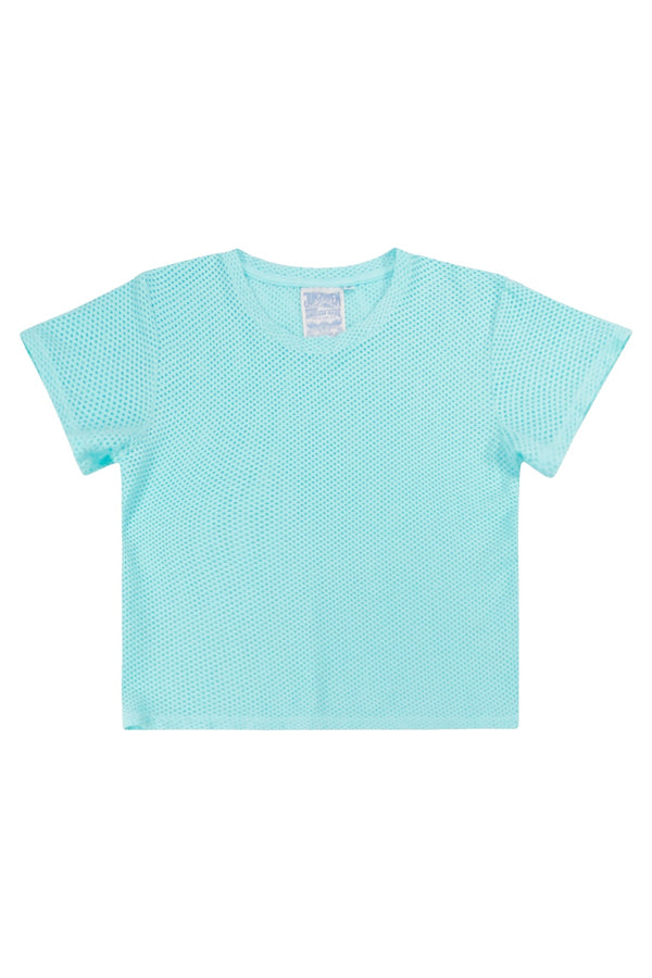 Carmen Mesh Cropped Tee - Sale Colors | Jungmaven Hemp Clothing & Accessories / Color: Oasis Blue
