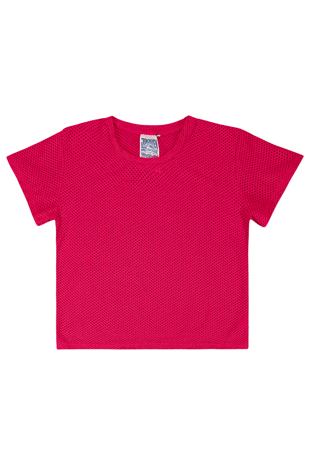 Carmen Mesh Cropped Tee - Sale Colors | Jungmaven Hemp Clothing & Accessories / Color: Pink Grapefruit