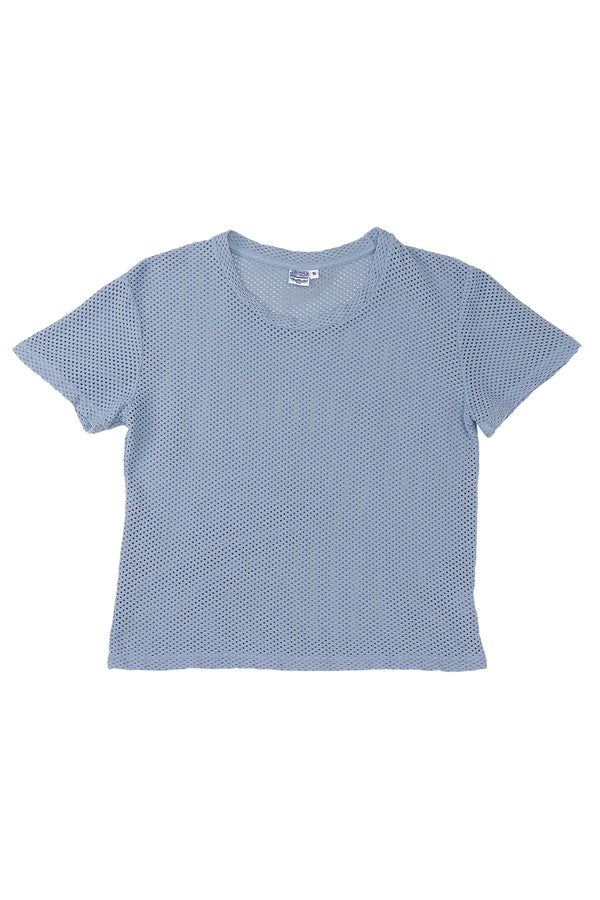 Carmen Mesh Cropped Tee | Jungmaven Hemp Clothing & Accessories / Color: Rain Washed