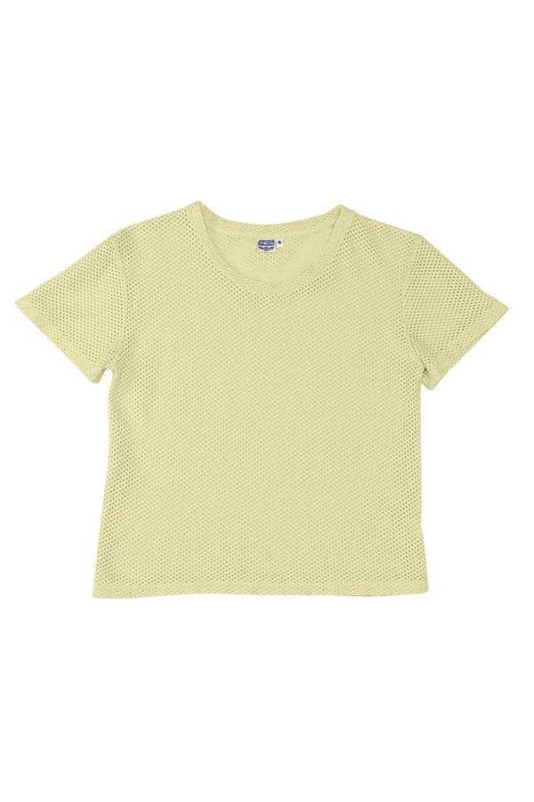 Carmen Mesh Cropped Tee | Jungmaven Hemp Clothing & Accessories / Color: Sunbleached Yellow