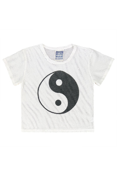 Yin Yang Carmen Mesh Cropped Tee | Jungmaven Hemp Clothing